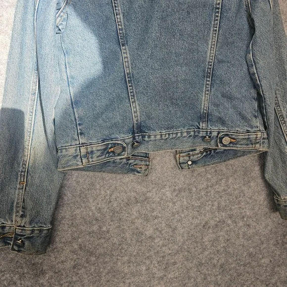 Crop Trucker Jacket Womens XS CALVIN KLEIN Blue VINTAGE Jeans Western Y2K USA